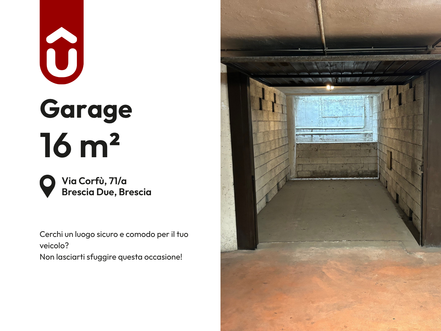 Garage / Posto Auto Singolo a Brescia – 1919-1 Garage / Posto Auto Singolo a Brescia - 1919-1